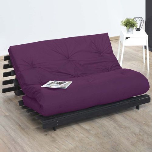 Matelas futon latex aubergine 140x190
