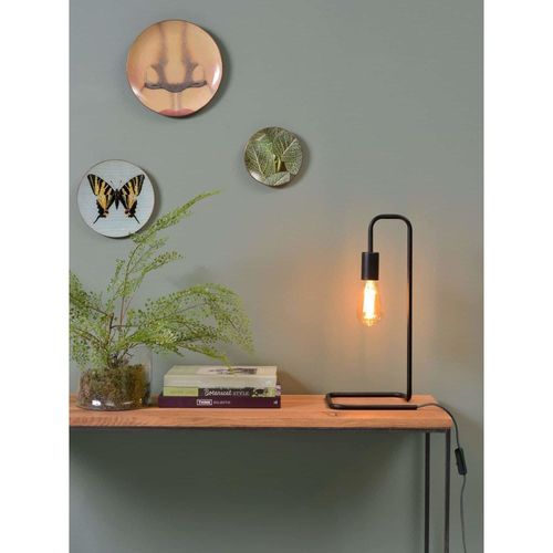 Lampe De Table En Fer Noir H45cm