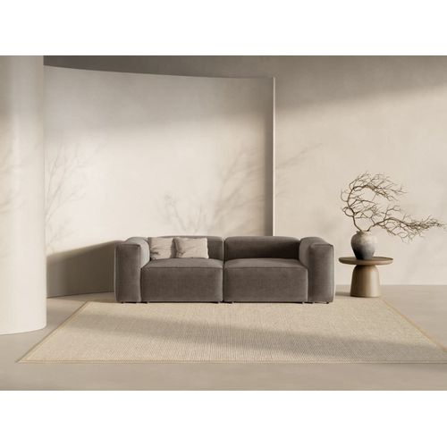 Canapé Modulaire 3 Places En Tissu Structurel Cappuccino
