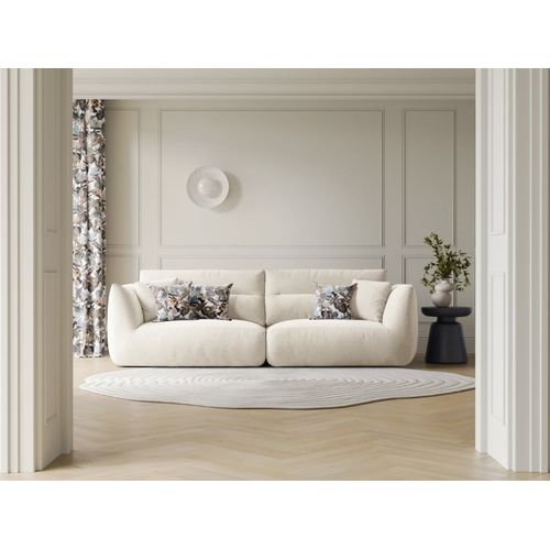 Canapé Modulable 4 Places En Chenille Ivoire