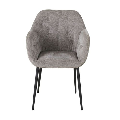 Fauteuil De Table En Velours Gris Clair