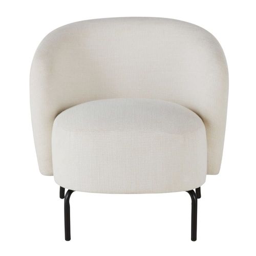 Fauteuil Arrondi Bouclettes Écrues