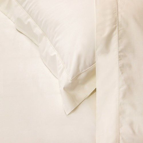 Drap Plat En Percale De Coton Ivoire 180x290 Cm