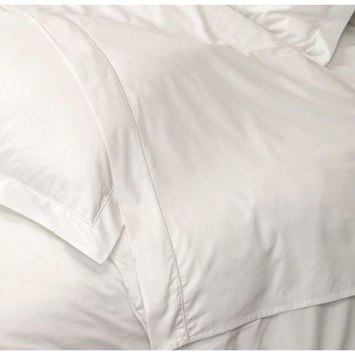 Drap Plat En Percale De Coton Blanc 270x290 Cm