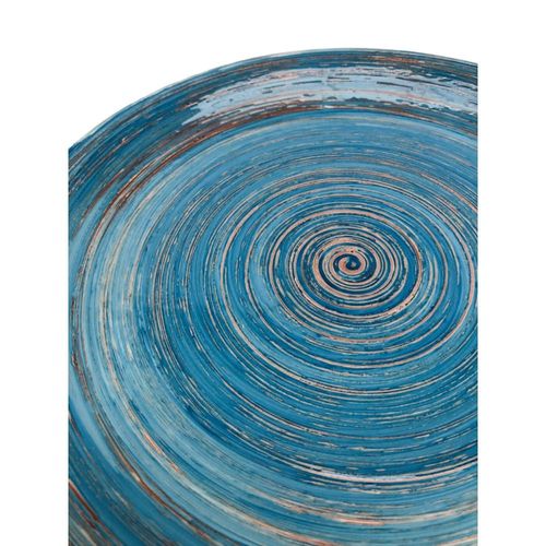 Assiette Plate En Grès Bleu D27 - Lot De 4