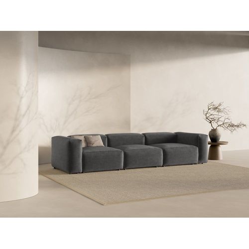 Canapé Modulaire 4 Places En Tissu Structurel Graphite