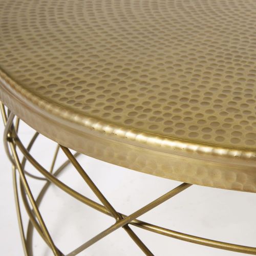 Table Basse En Aluminium Et Métal Doré D81