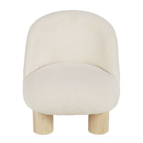 Fauteuil Enfant À Bouclettes Écrues