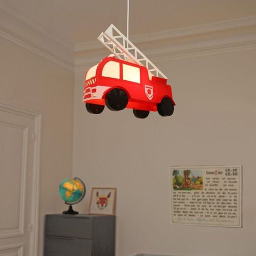 Suspension Enfants Camion De Pompiers Rouge 38cm