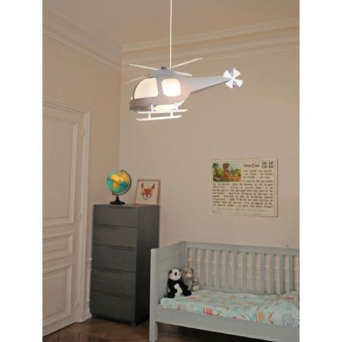 Suspension Enfants Hélicoptère Gris 53cm