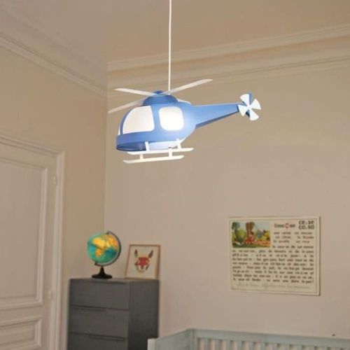 Suspension Enfants Hélicoptère Bleu 53cm