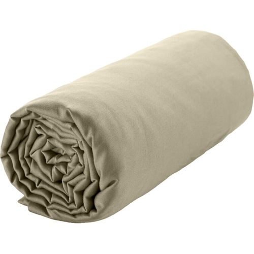 Drap Housse En Satin De Coton Beige 140x190 Cm