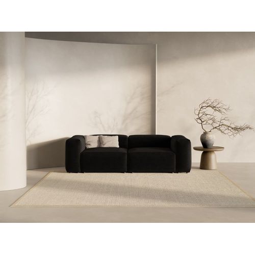 Canapé Modulaire 3 Places En Tissu Structurel Noir