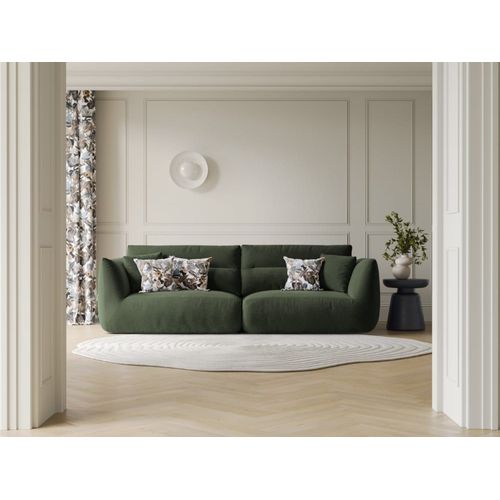 Canapé Modulable 4 Places En Chenille Vert Mousse