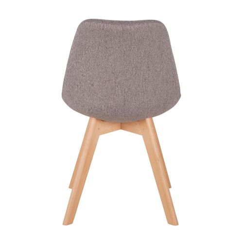 Chaise Style Scandinave Gris Foncé Et Bois De Hêtre