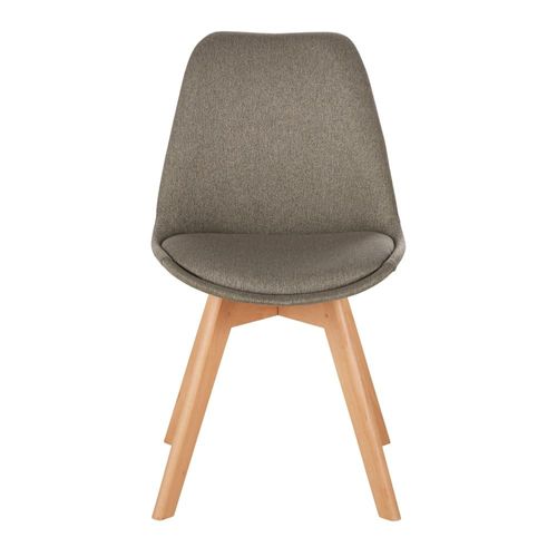 Chaise Style Scandinave Vert Kaki Et Bois De Hêtre