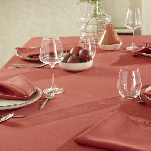 Serviette De Table Unie En Polylin, Groseille 45 X 45