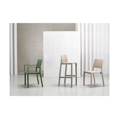 Tabouret Design En Plastique Taupe