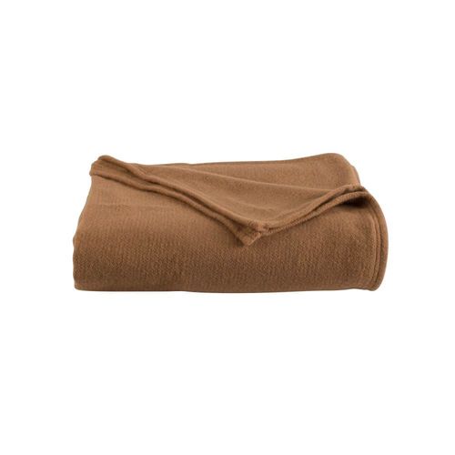 Couverture En 100% Pure Laine Vierge 240 X 260 Cm Chamois