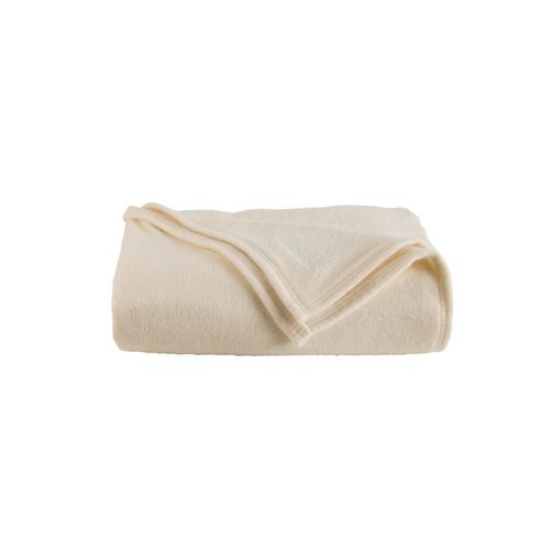 Couverture En 100% Pure Laine Vierge 240 X 260 Cm Blanchi