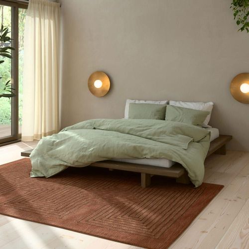 Lit Design En Bois 140x200cm - Bois Foncé