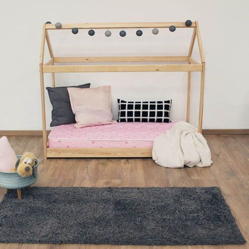 Matelas bébé 100% coton mousse rose 60x120