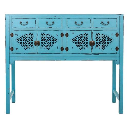 Console En Bois Bleu 120x40x102h
