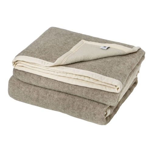 Couverture En 100% Pure Laine Vierge Sans Teinture 240 X 260 Cm