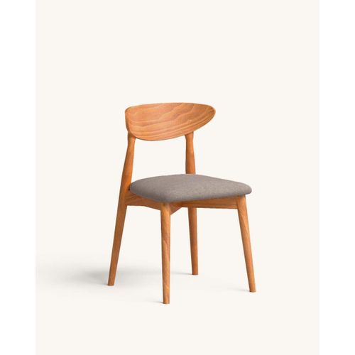 Chaise En Bois Et Tissu Recyclé Couleur Gris