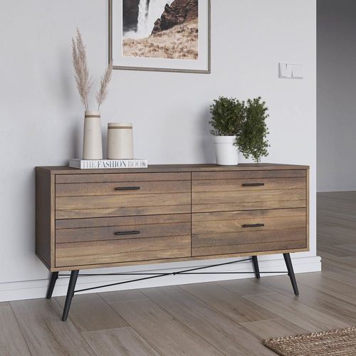 Meuble Tv 4 Tiroirs Couleur Rustique