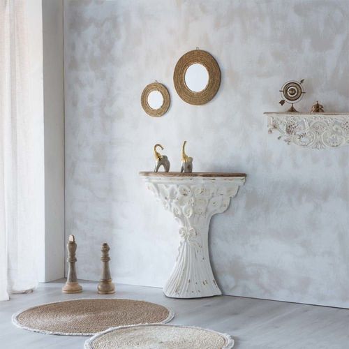 Console En Bois Blanc 82,5x32x83h