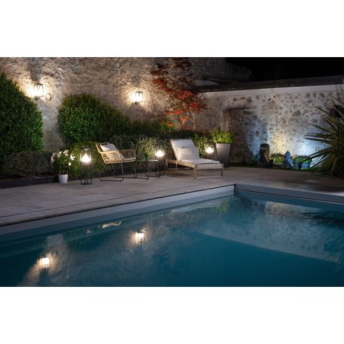 Applique Extérieure Lumineuse En Aluminium Noir, 70cm
