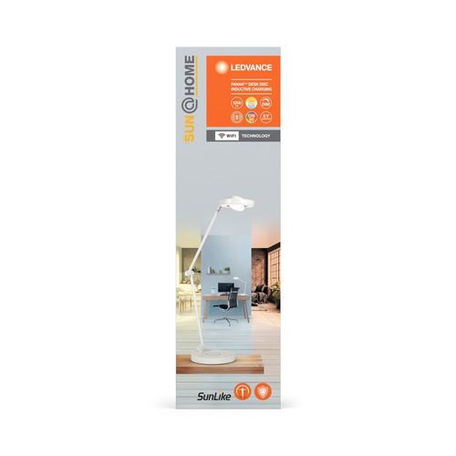 Lampe De Bureau Avec Chargeur À Induction En Pvc Blanc, 54cm