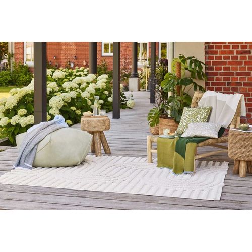 Tapis Intérieur/Extérieur À Relief Motif Design Beige 200x290