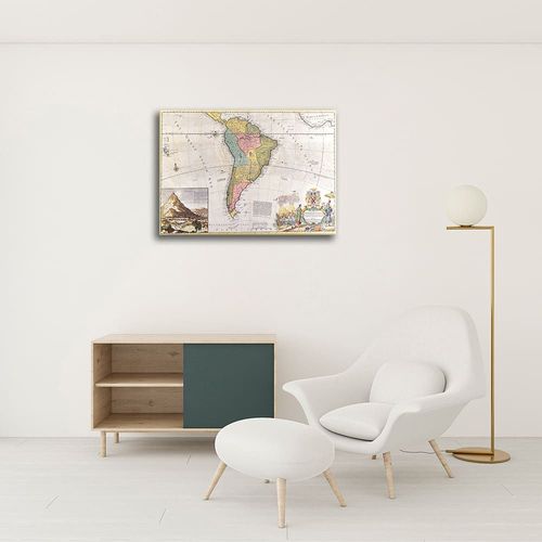 Tableau cartographie ancienne carte No.12 80x100cm