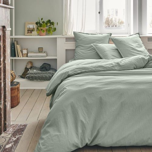 Drap Housse En Coton Vert 140x190