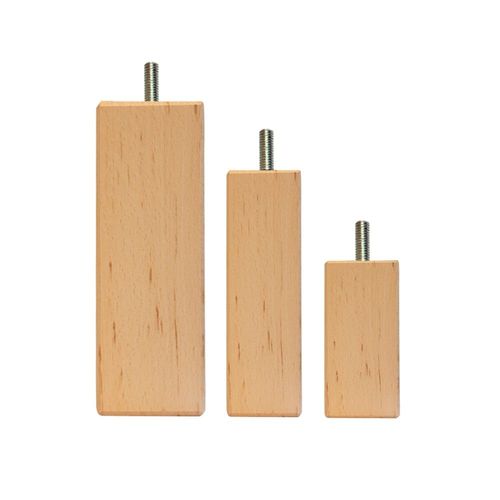 Pied De Lit Carré En Bois Haut. 20 Cm (Vendu À L'unité)