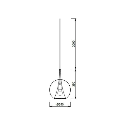 Suspension En Verre Or
