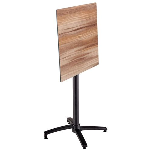 Table Haute De Terrasse 60x60 Cm Inclinable Stratifié Chêne Foncé