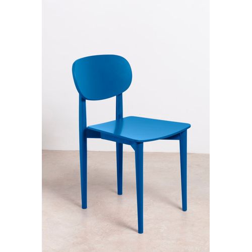 Chaise En Bois De Hêtre Massif Bleu Prusse
