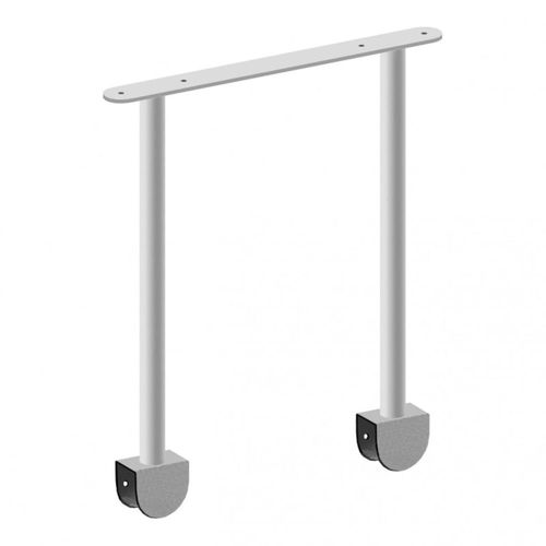 Bureau Avec Support Blanc 76,5x242x45cm