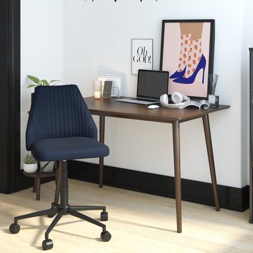 Chaise De Bureau En Tissu Bleu