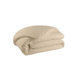Parure de lit en percale de coton Beige Lin 260x240