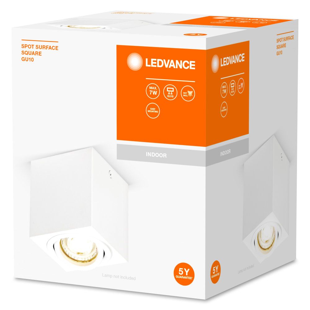 Spot lumineux en aluminium blanc, 9.5cm