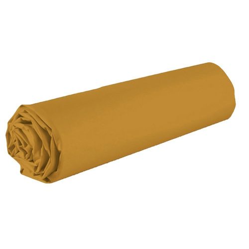 Drap Housse 2 Places Coton Safran 180x200 Cm