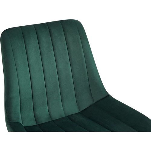 Chaise De Salle À Manger Avec Pieds Métal Assise En Velours Vert