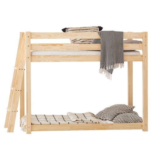 Lit Superposé 70x140 Sommier Inclus Beige