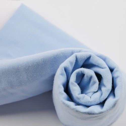 Drap Housse Flanelle En Molleton Bleu Ciel 140x200 Cm