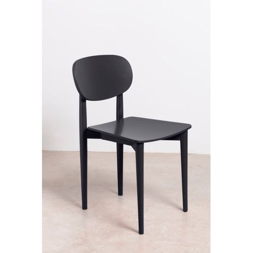 Chaise En Bois De Hêtre Massif Noir