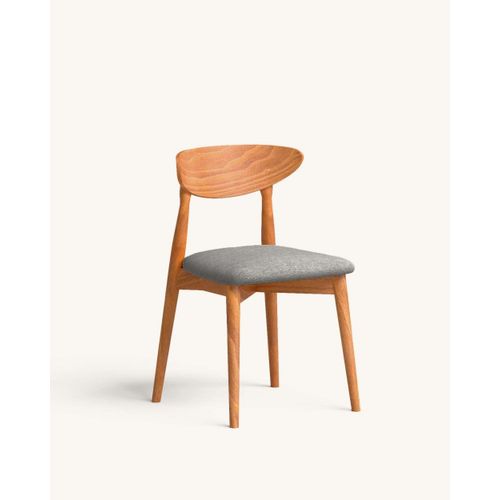 Chaise En Bois Et Tissu Recyclé Couleur Marron Clair